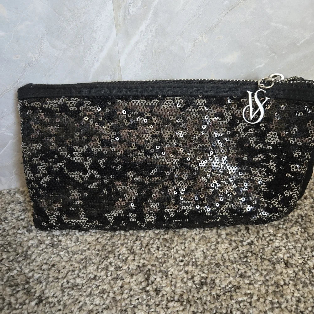 Victoria's Secret Black Sequin Clutch